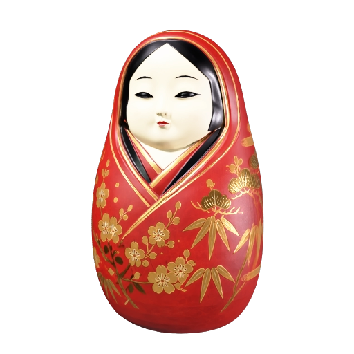Static front-view preview of Hime Daruma