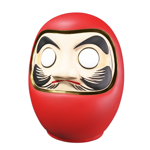 Static front-view preview of Koshigaya Daruma